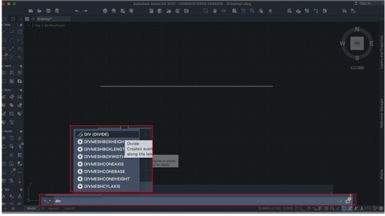 CÁCH DÙNG LỆNH CHIA TRONG AUTOCAD